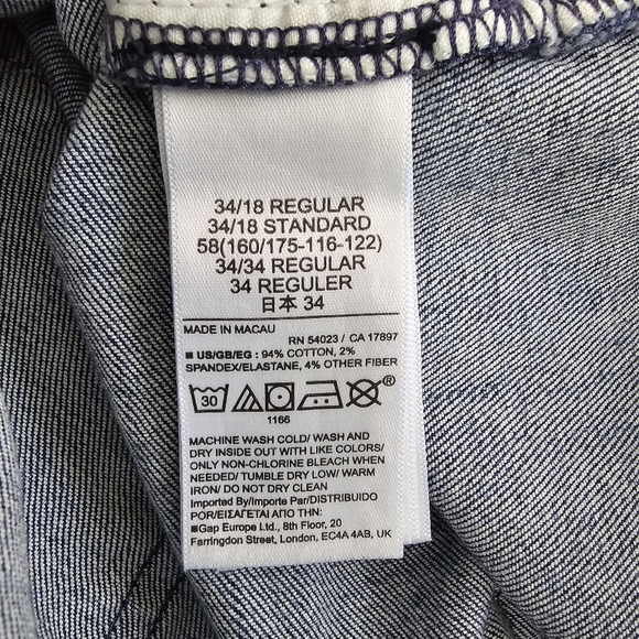 GAP True Skinny Mid Rise Stretch Jeans 34 - Picture 8 of 10